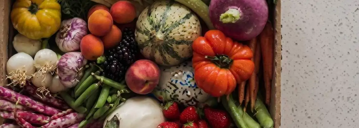 A London Veg Box of seasonal fruit and veg
